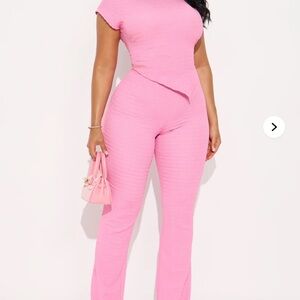 Fashion Nova Bright Pink Jumpsuit